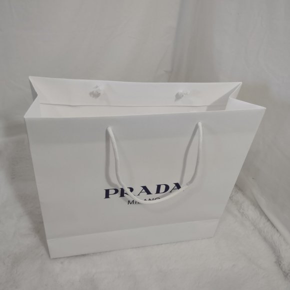 PRADA MILANO Large White Drawstring Gift Bag - Picture 1 of 8